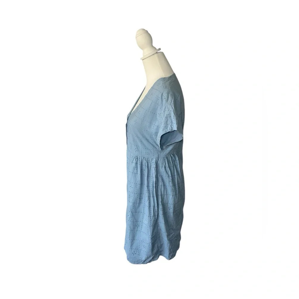 MADEWELL - Button-Front V-Neck Mini Dress Sz XXS - Picture 4 of 11